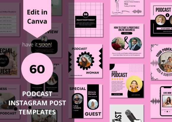 60 Podcast Social Media Canva Templates: Your Brand's Visual Engine