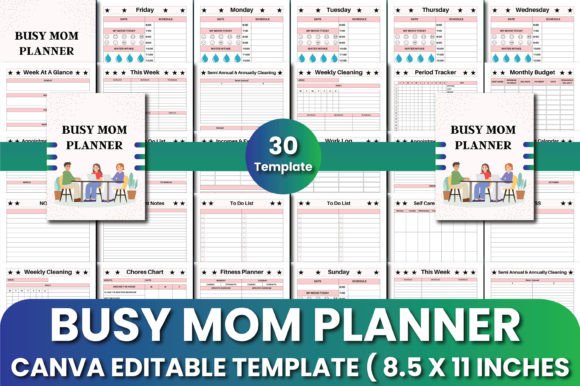 Busy Mom Planner Canva Templates: Your All-in-One Organizational Tool