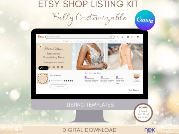 Elevate Your Etsy Store with Beige Listing Photo Templates