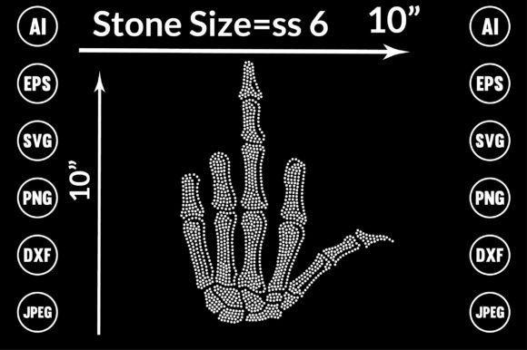 Hand & Skull Rhinestone Templates: Edgy Craft Designs