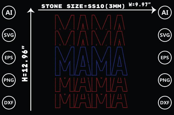 Mama Rhinestone Templates Design: A Sparkle-Ready Solution for Crafters