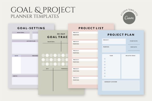 Master Your Workflow with Goal & Project CANVA Planner Templates