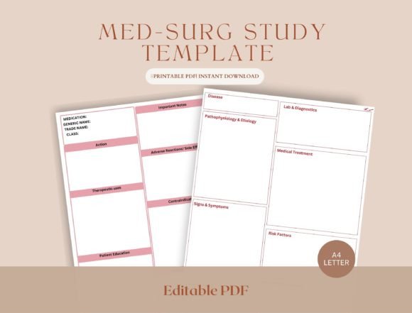 Mastering Clinical Concepts with Pharmacology, Med-Surg Study Templates
