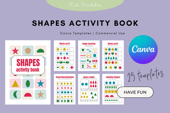 Shapes Activity Book Canva Templates: Design & Education