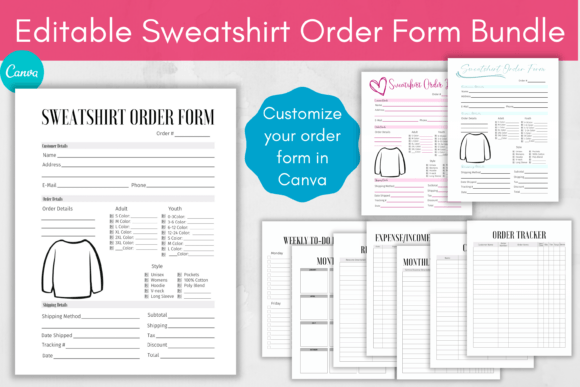 Streamline Your Apparel Business: Editable Sweatshirt Order Form Templates