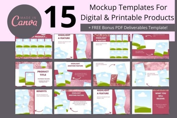 Transform Your Etsy Listings with Pink Mockup Templates