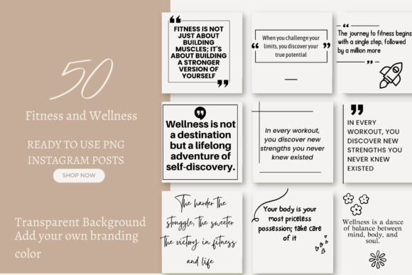 Transform Your Feed: Fitness and Wellness Quotes Templates